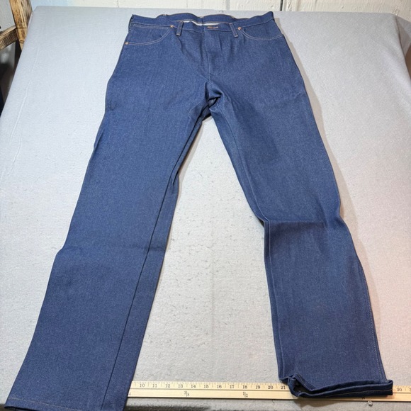 Wrangler Mens Cowboy Cut Original Fit Jeans 13MWZ 36x34 Dark Wash Cotton NEW - Picture 9 of 10